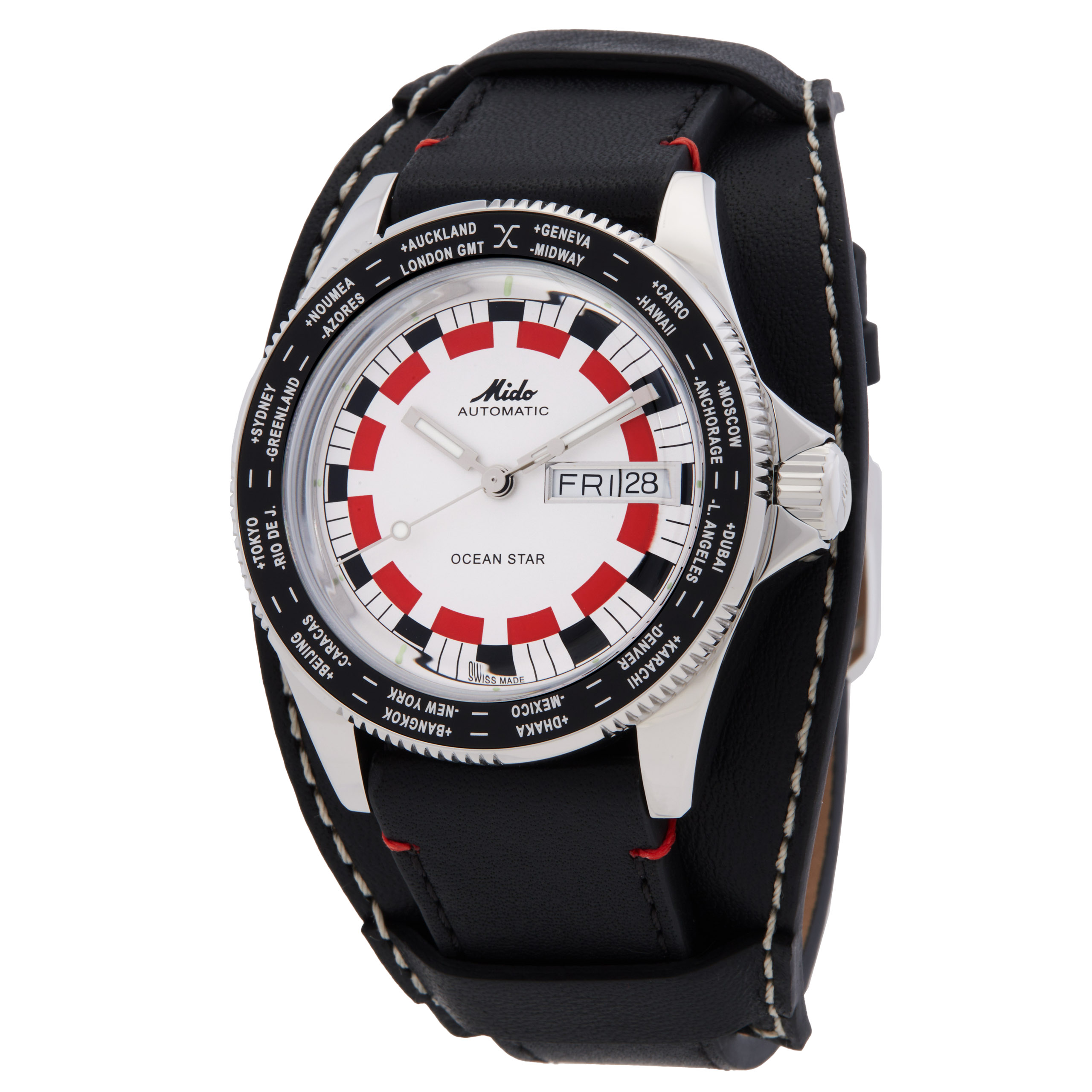 Mido Ocean Star Worldtimer Automatic Silver Dial Men's Watch M026