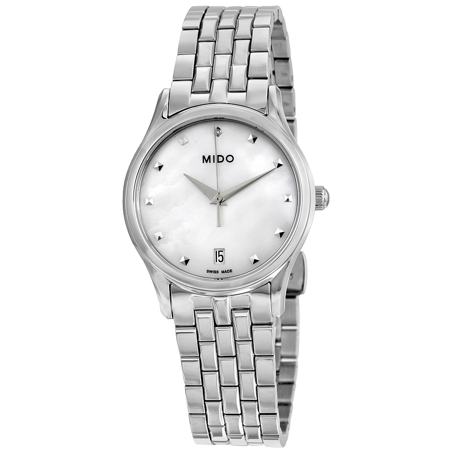 Mido Romantique Mother of Pearl Dial Ladies Stainless Steel Watch M004.210.11.116.00