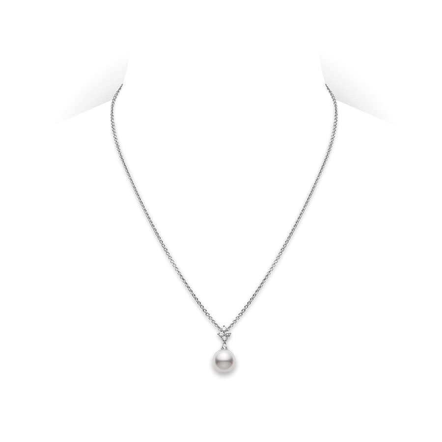 Mikimoto Classic White South Sea Cultured Pearl Necklace In Silver