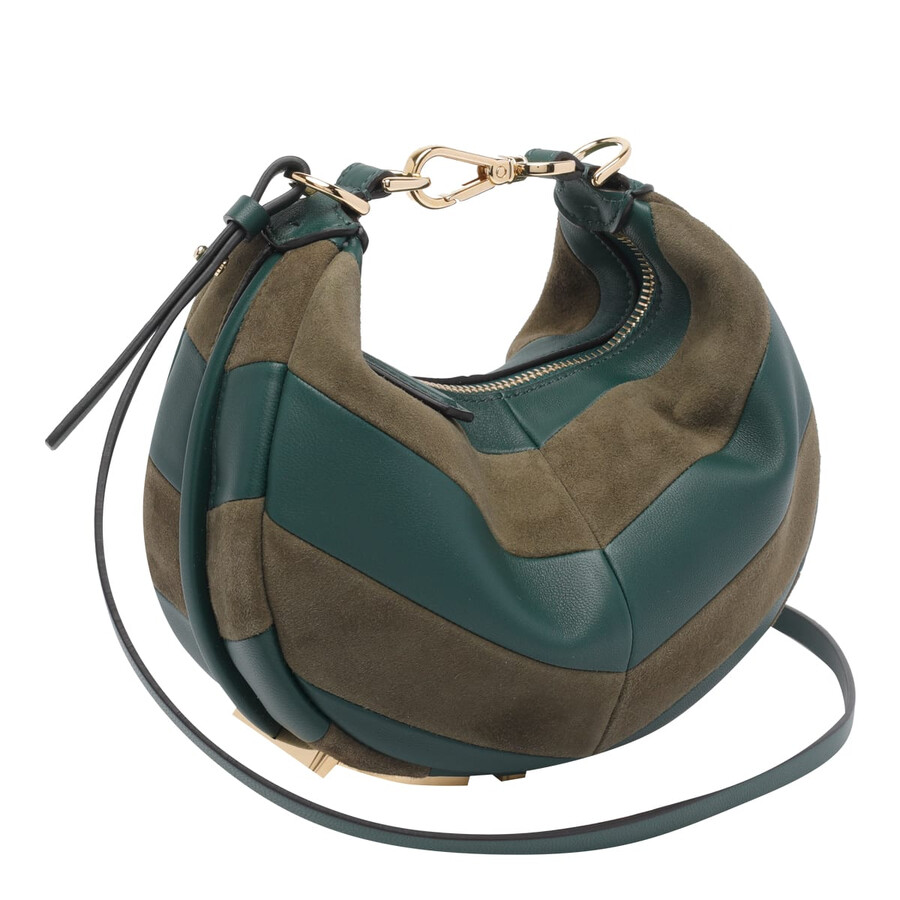 Fendi Mini Graphy Hobo Bag In Green
