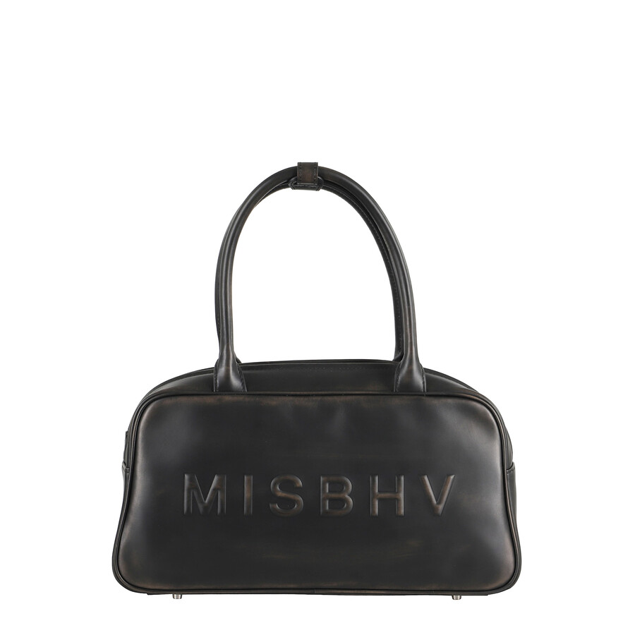 Misbhv Vintage-inspired Shoulder Bag With Distressed Finish