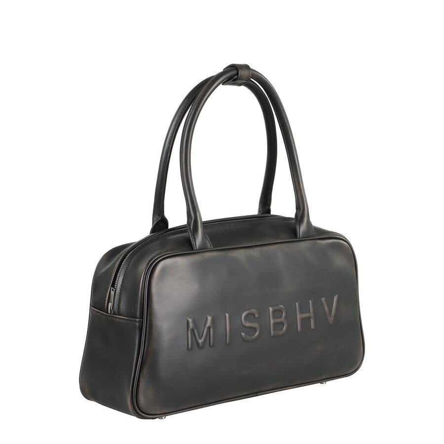 Misbhv Vintage-inspired Shoulder Bag With Distressed Finish