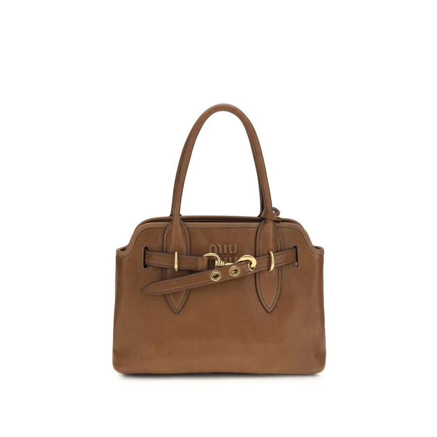 Miu Miu Aventure Top Handle Bag — Brown MI5BA292VOON2BBLF0316BB