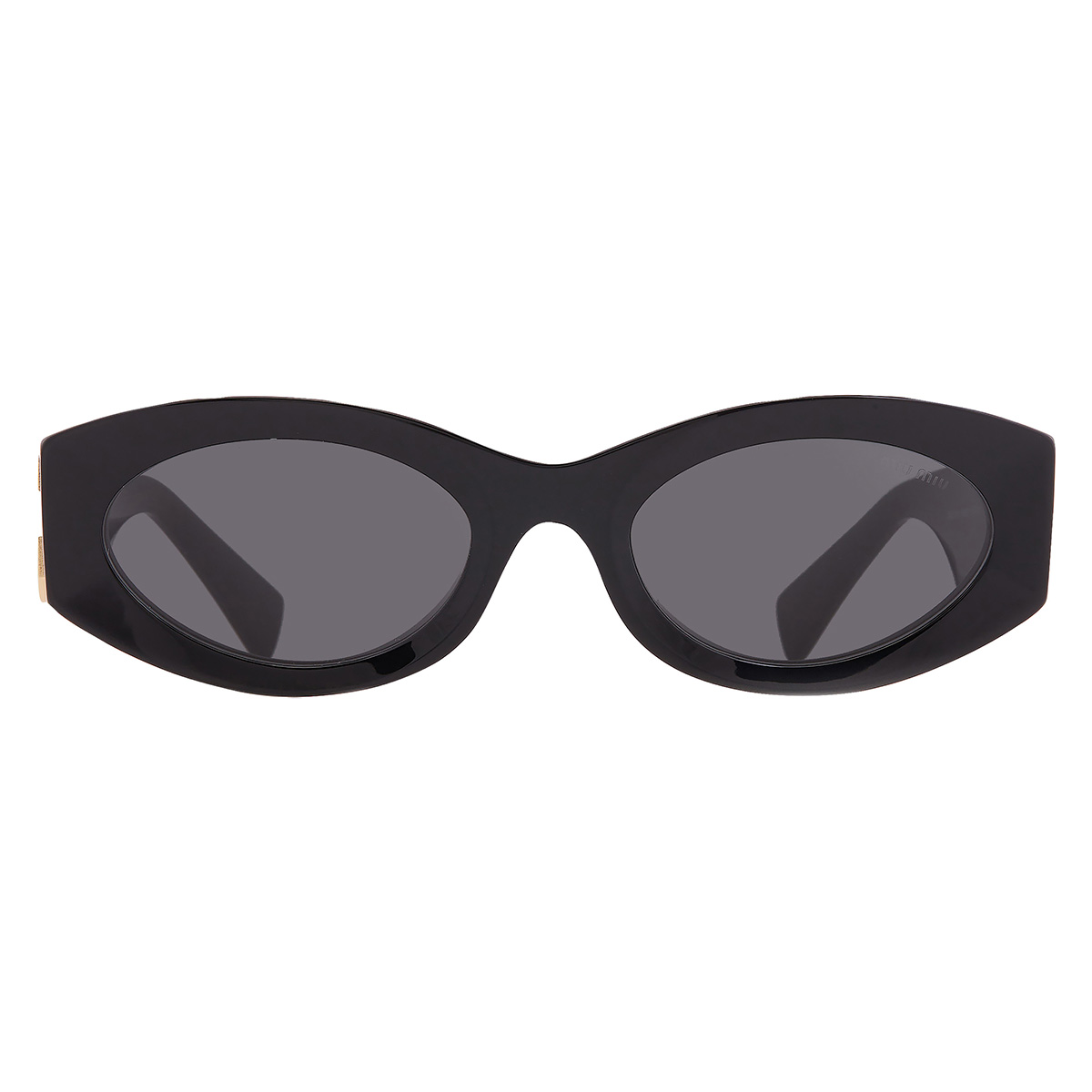 Miu Miu Black Oval Ladies Sunglasses MU 11WS 1AB5S0 54
