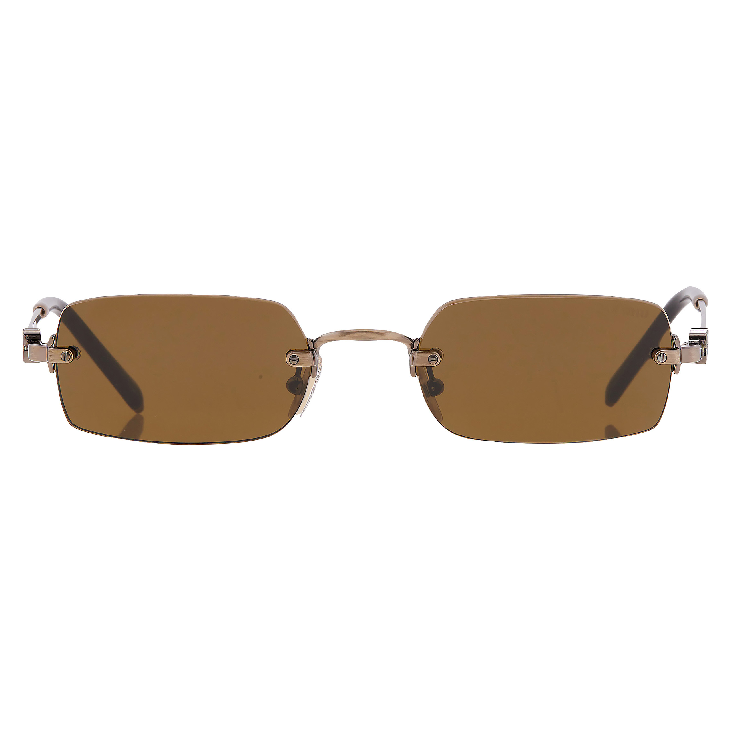 mi　ブラウンs Miu Miu Brown Rectangular Ladies Sunglasses MU B50S 26C09Z 50