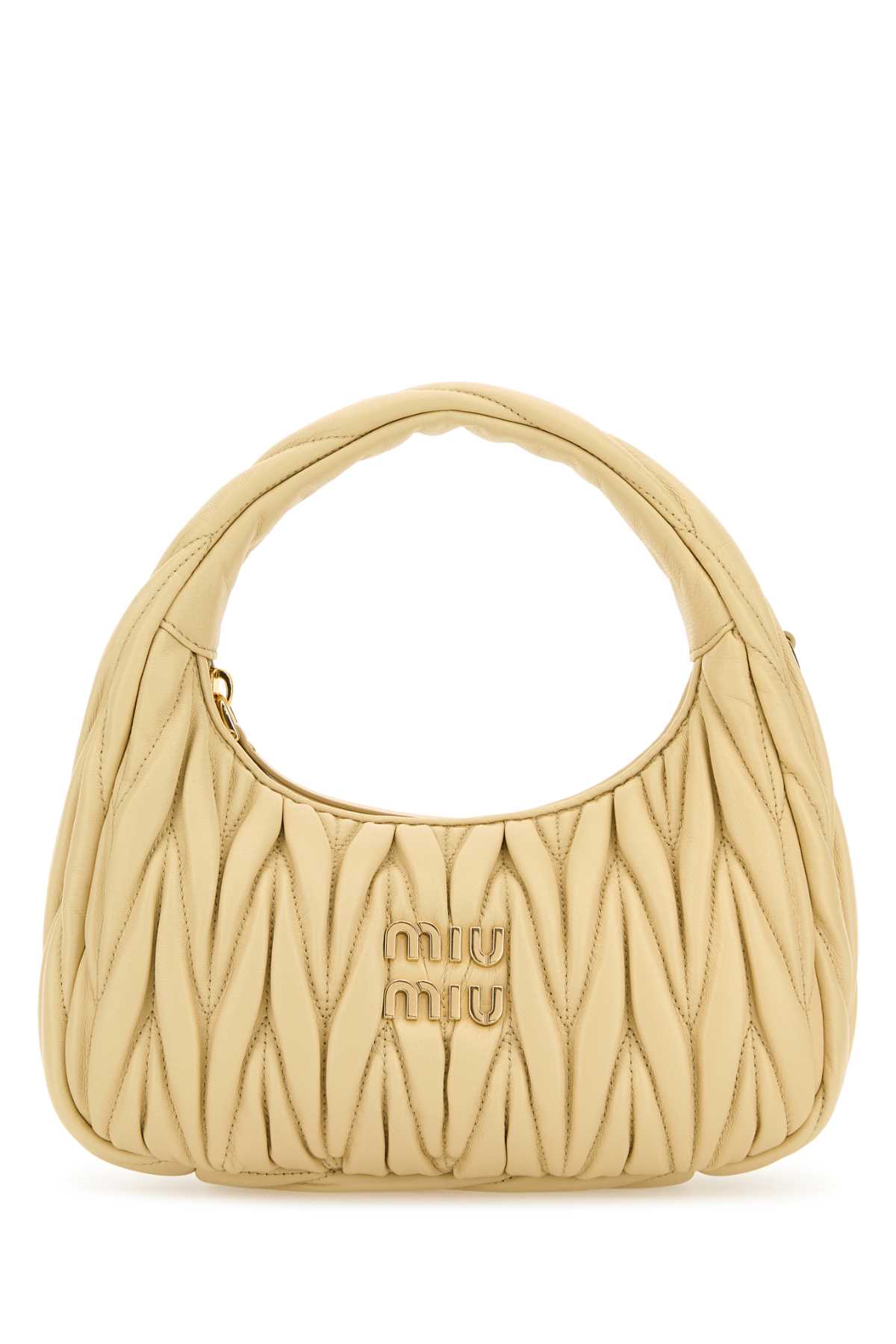 Miu Miu Cream Nappa Leather Wander Handbag 5BC125VOOYAN88 F0K57