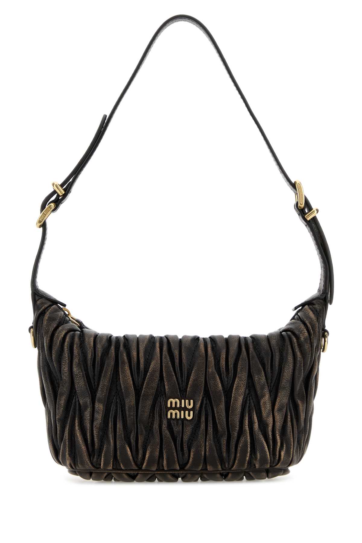 MIU ブライタ1 トナー1 PD1 Miu Miu Dark Brown Leather Handbag 5BP100AF6QF0201 8056811647806