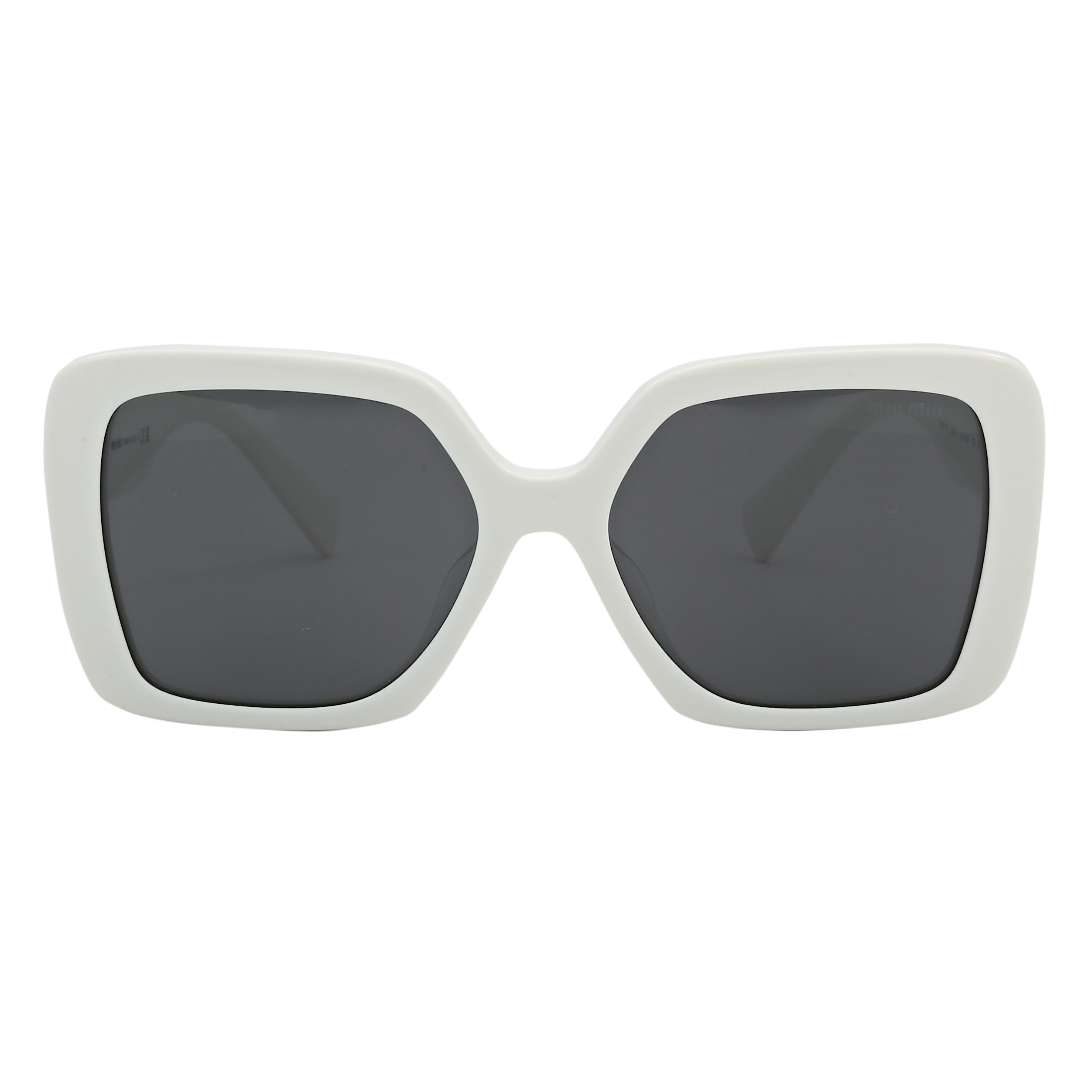 Miu Miu Dark Gray Square Ladies Sunglasses MU 10YS 1425S0 56