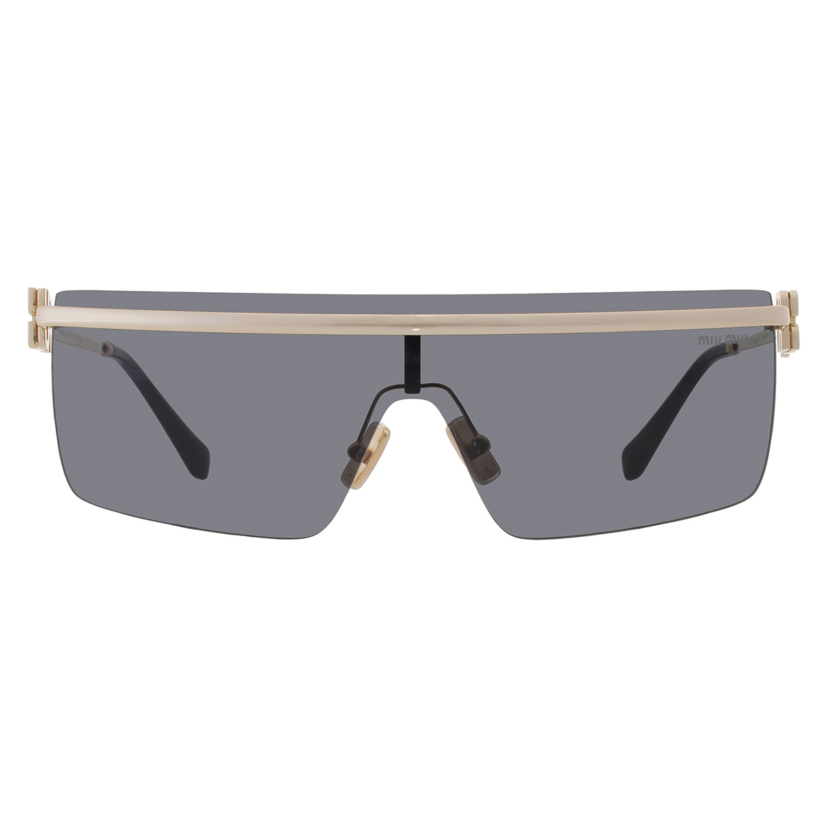 Miu Miu Dark Grey Shield Ladies Sunglasses MU 50ZS 5AK5S0  display picture 2