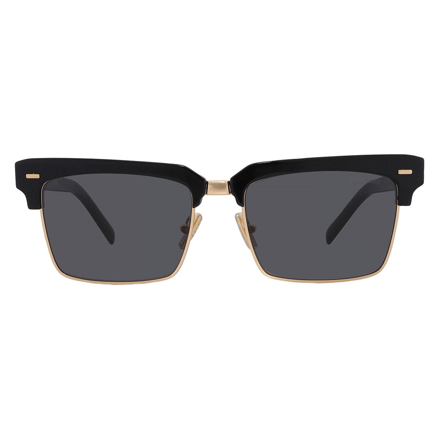 Miu Miu Dark Grey Square Ladies Sunglasses Mu 10zs 1ab5s0 54 In Black