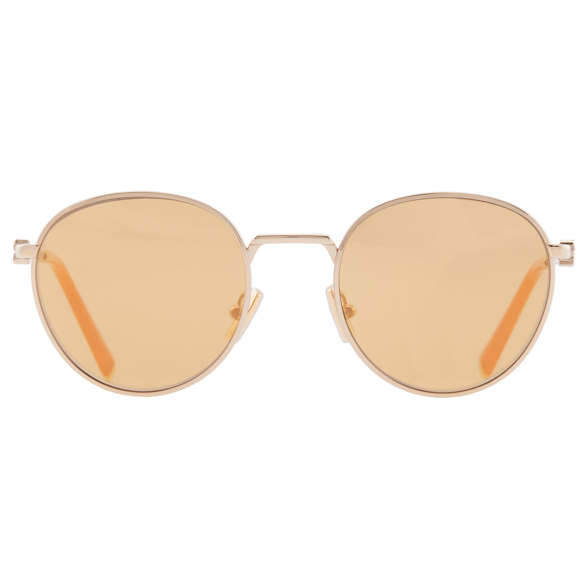 Miu Miu Orange Mirror Silver Round Ladies Sunglasses MU 55ZS