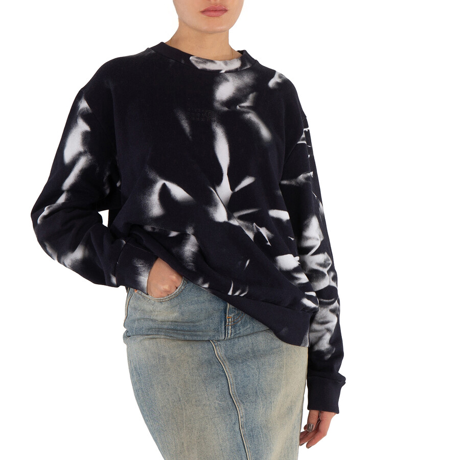 Abstract-Print Cotton Sweatshirt