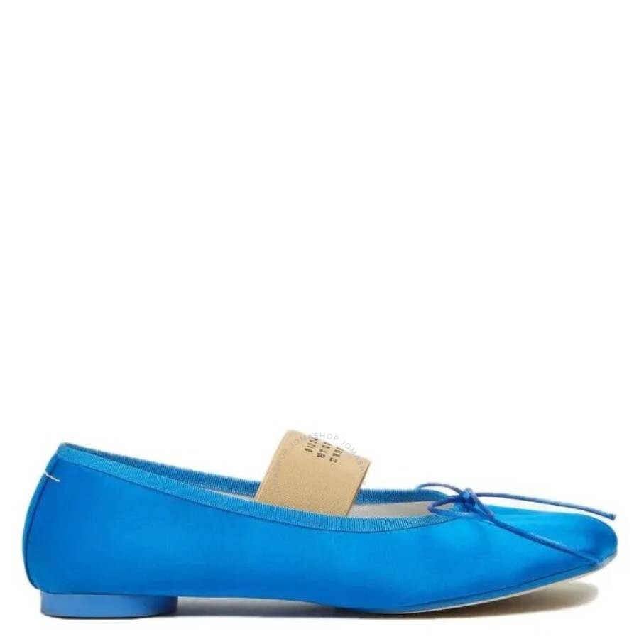 MM6｜FLAT SHOES/LOAFERS (S59WZ0093 P5560 T2368) MM6 Maison Margiela Grey Satin Anatomic Ballerina Shoes
