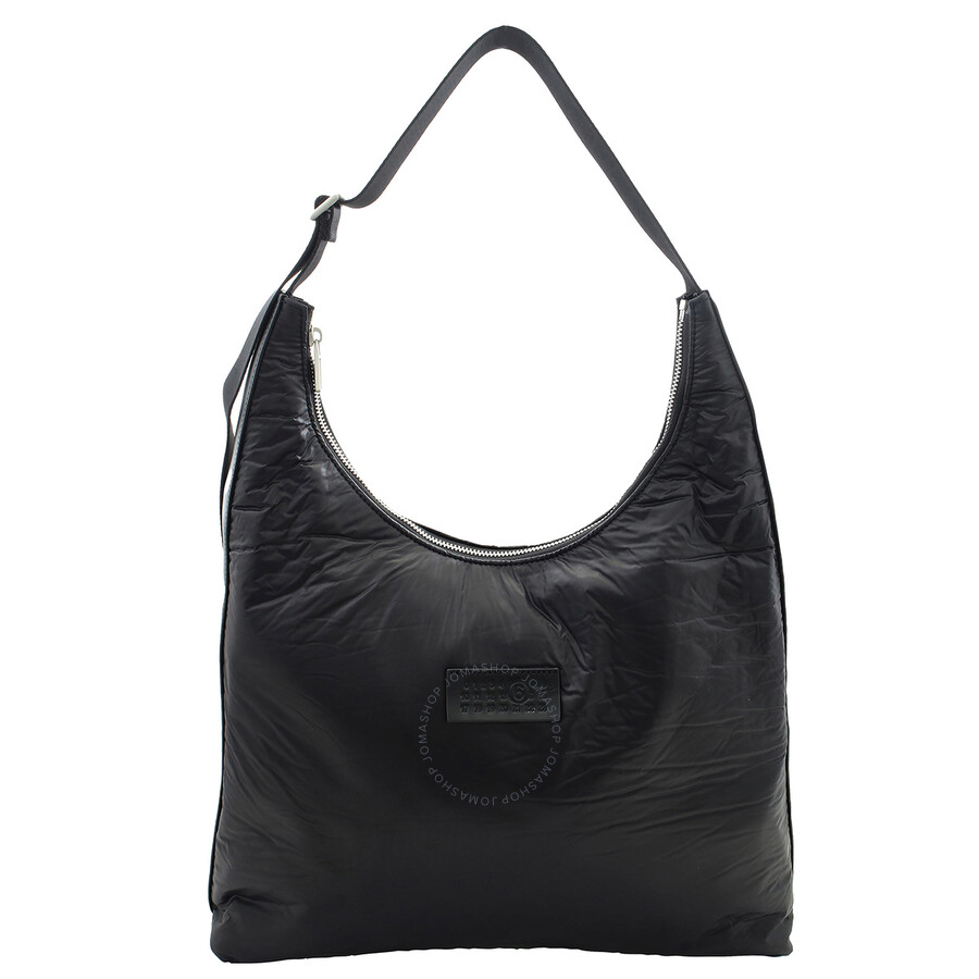 MM6 CRUNCHED トートバッグ ナイロン 黒 SB5ZH0017 MM6 Crunched Nylon Tote In Black SB5ZH0017-T8013-BLACK