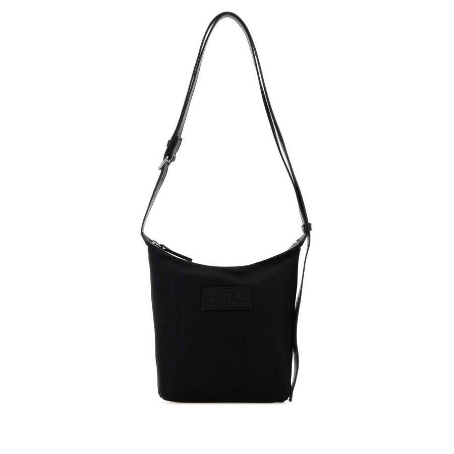 MM6 Maison Margiela Black Fabric Numeric Vertical Crossbody Bag