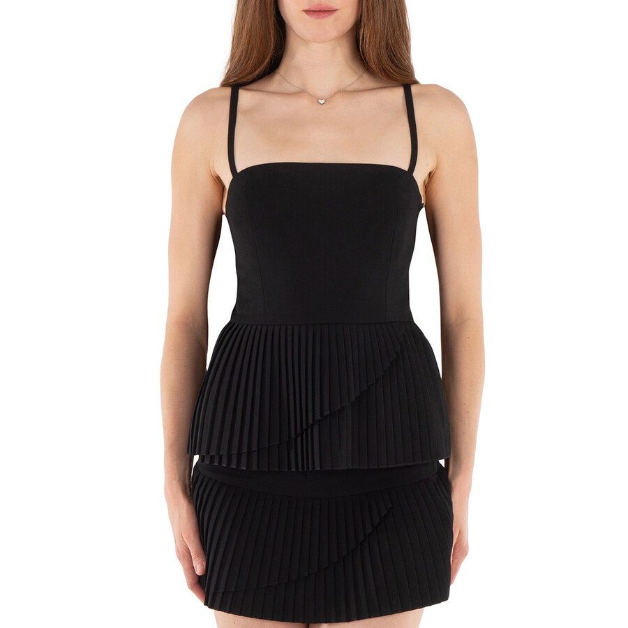 Sleeveless Pleated Peplum Top