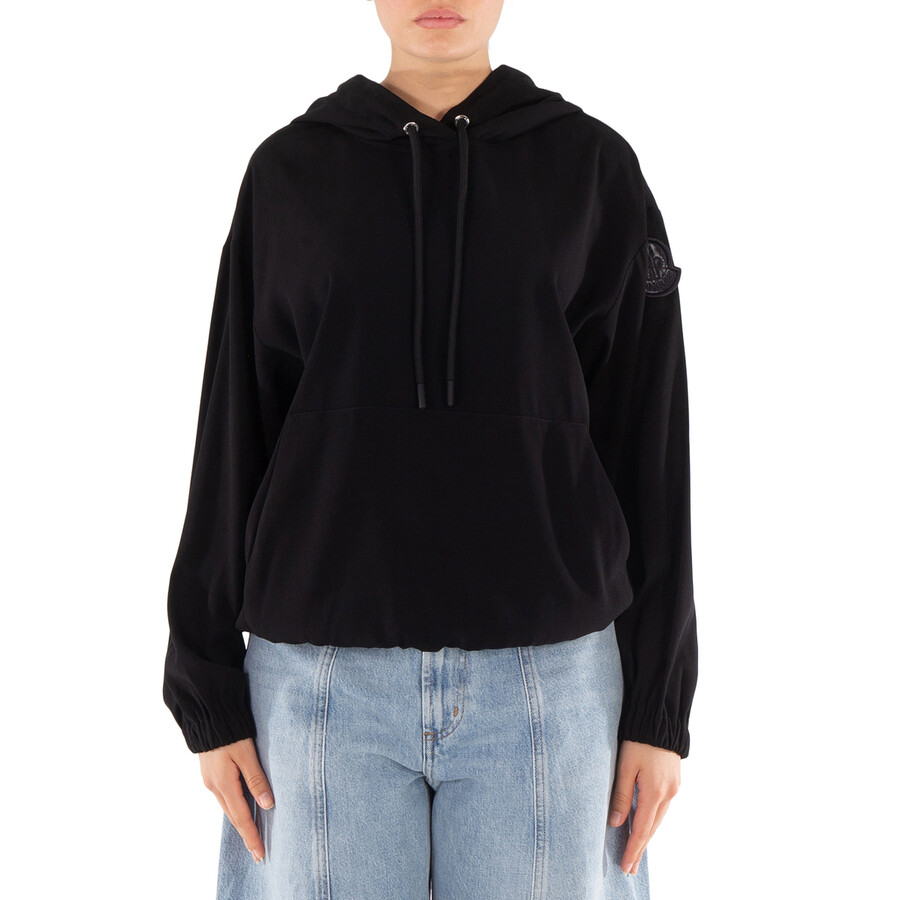 Adjustable Hood Logo-Patch Sweater