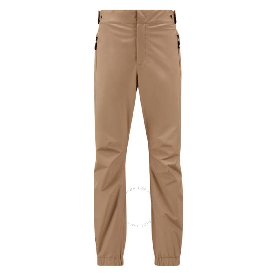 Moncler Adjustable Waistband Zip Detailed Pants In Beige