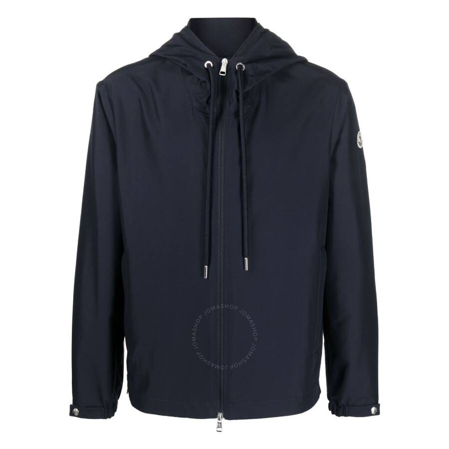 Moncler Atria Hooded Windbreaker Jacket In Blue