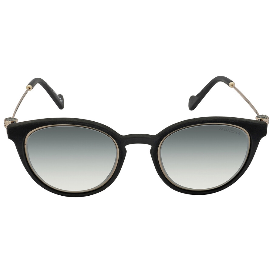 サングラス Moncler Sunglasses ML0082 02X Black Half-Mirror Frame Moncler Blue Mirror Round Unisex Sunglasses ML0082 02X 45
