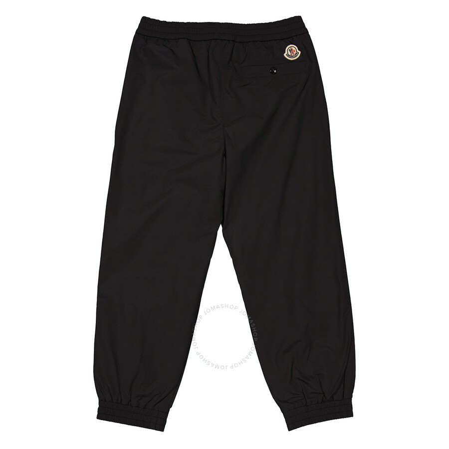 Moncler Boys Black Zip Detail Cargo Trousers In Black