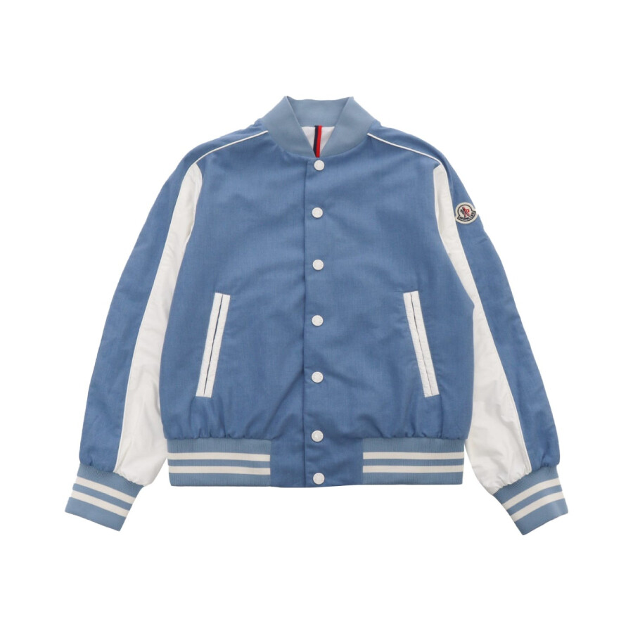 Boys Button-Up Denim Bomber Jacket