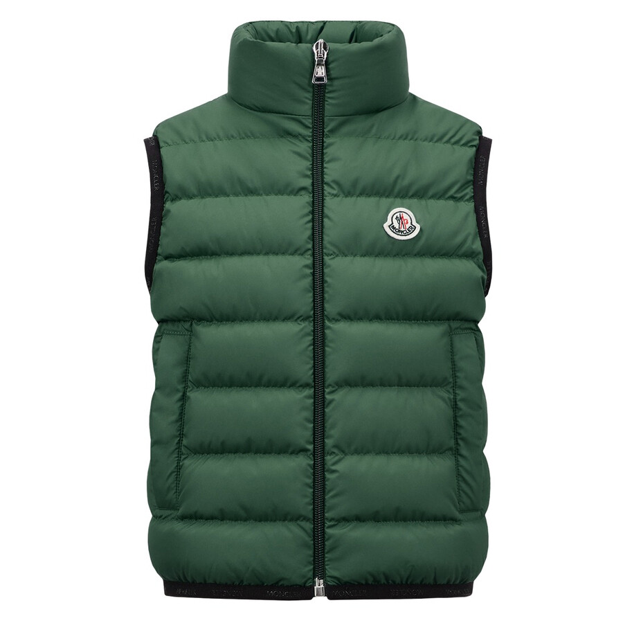 Boys Dark Green Down Vest