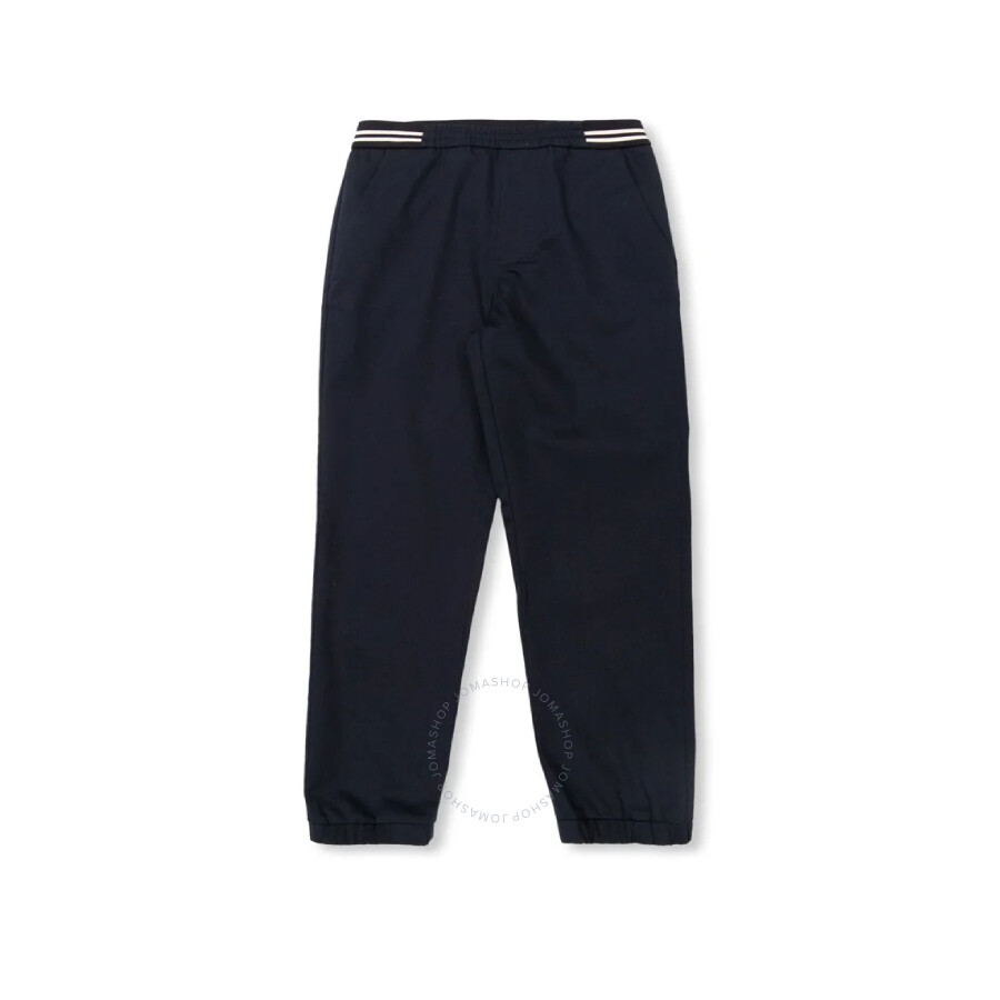 Moncler Boys Elastic Waist Gabardine Pants In Blue