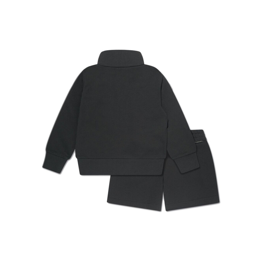 Moncler Boys Monogram Tracksuit Set In Black