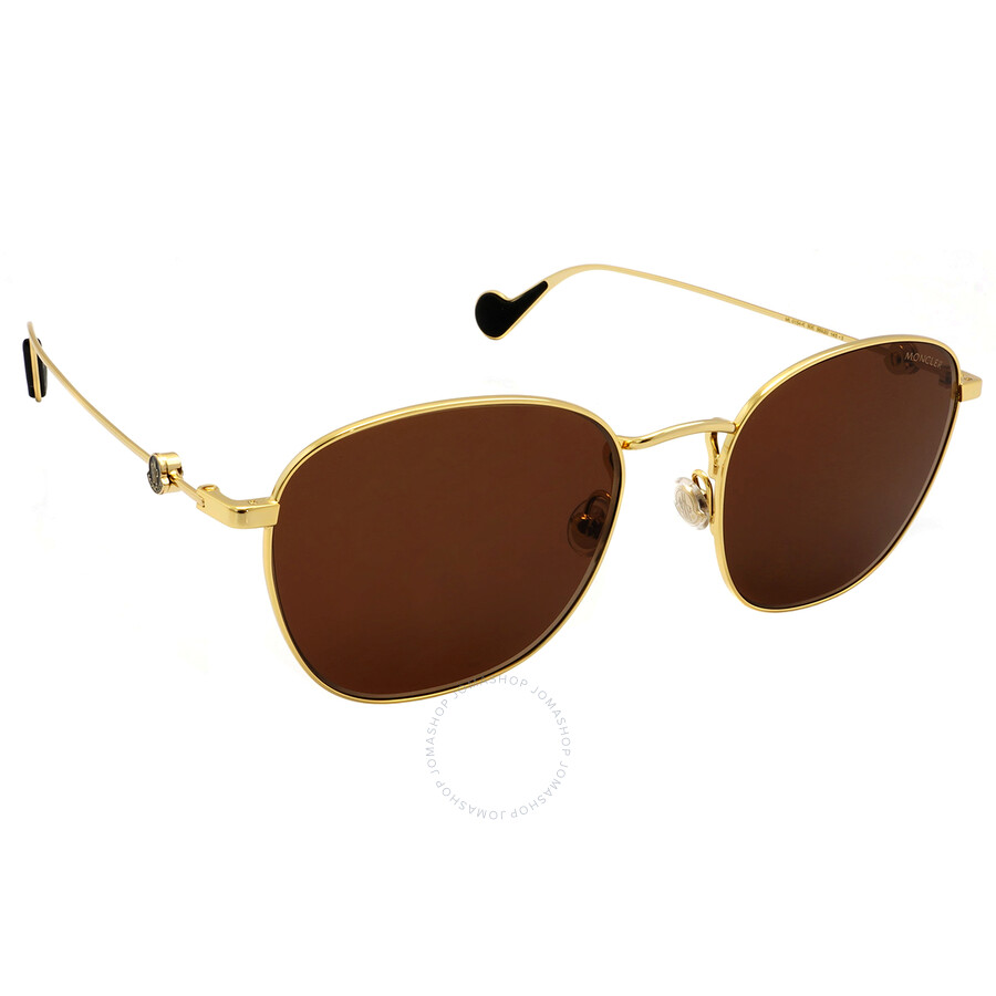 サングラス Moncler Sunglasses ML0154K 30E Brown Unisex Luxury Moncler Brown Round Unisex Sunglasses ML0154K 30E 55