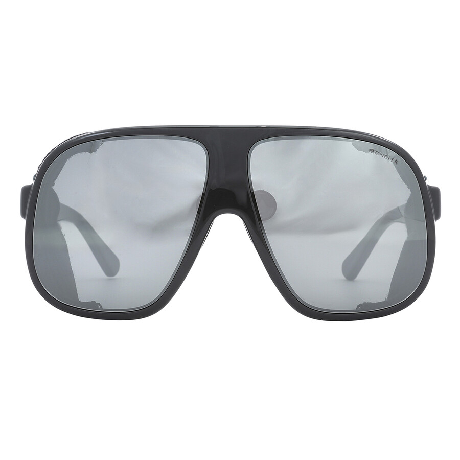 Moncler Diffractor Pilot-frame Sunglasses In Black / Silver