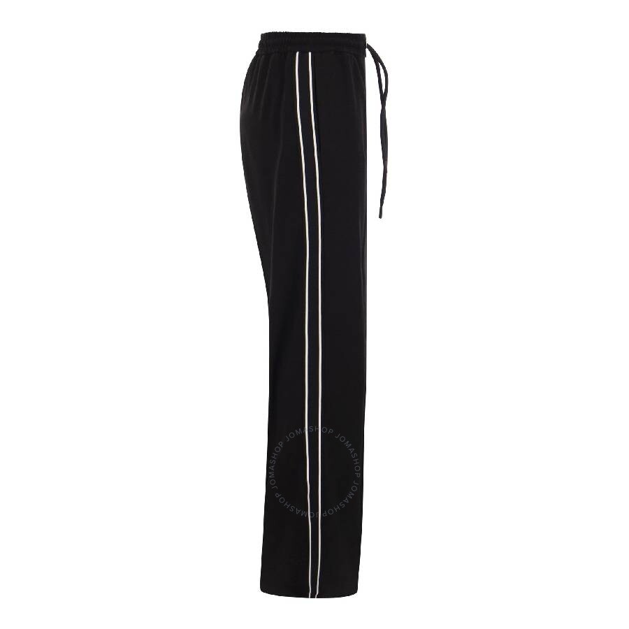 Moncler Satin Track Pants Black In Black