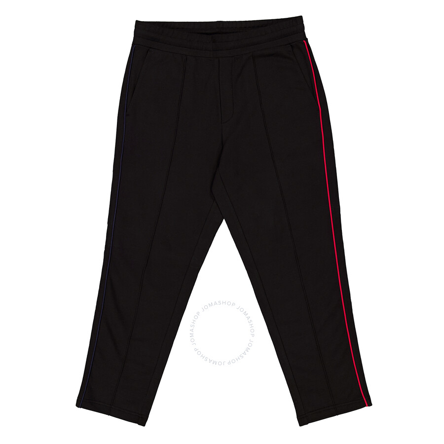 Moncler Drawstring Logo-patch Pants In Black