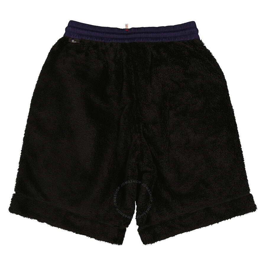 Moncler Fuzzy Fleece Weave Track Shorts In Black | ModeSens