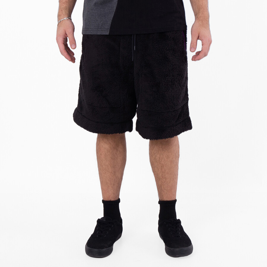Fuzzy Fleece Weave Track Shorts