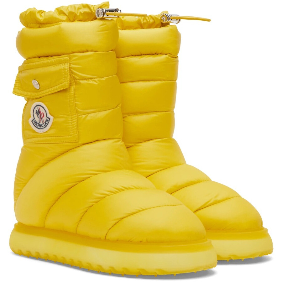 Moncler Gaia Pocket Down Boots In Yellow