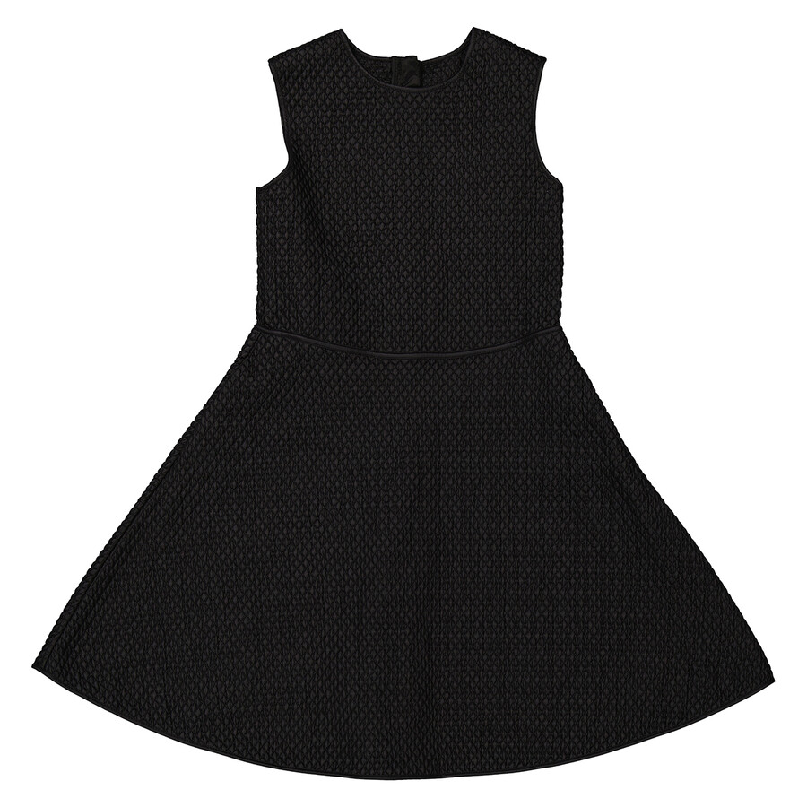 Girls Black Padded Dress