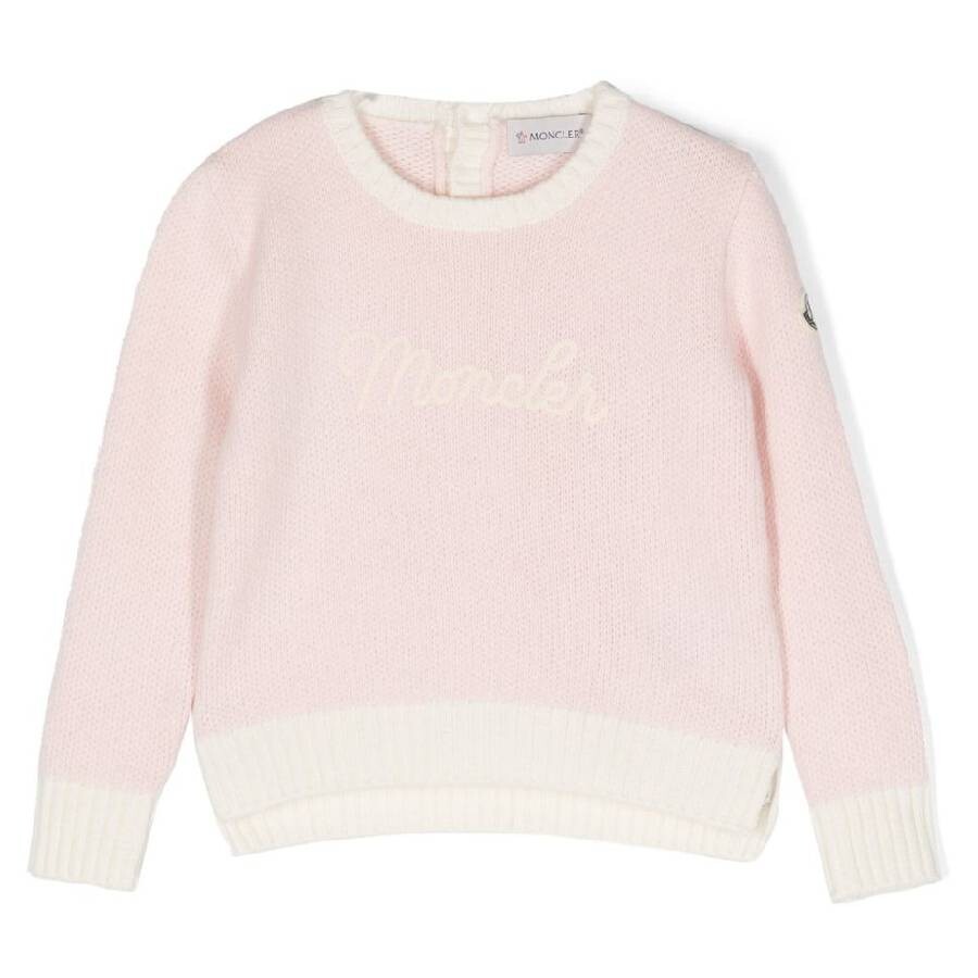 Girls Embroidered Logo Wool Sweater