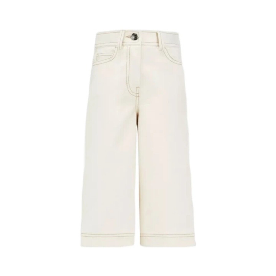 Moncler Girls Logo Embroidered Cotton Pants