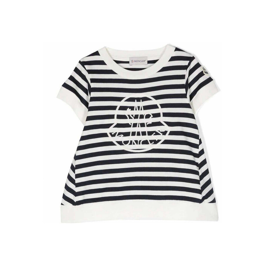 Girls Logo-Embroidered Striped T-Shirt