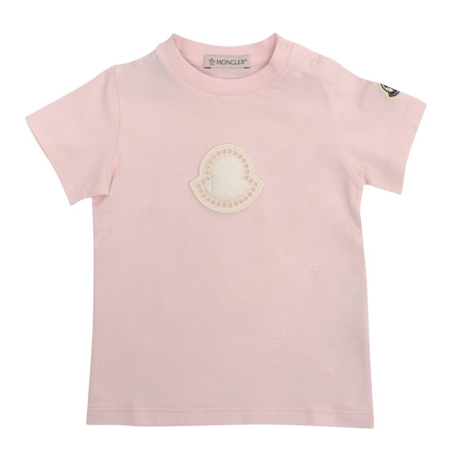 Girls Logo-Patch Stretch-Cotton T-Shirt