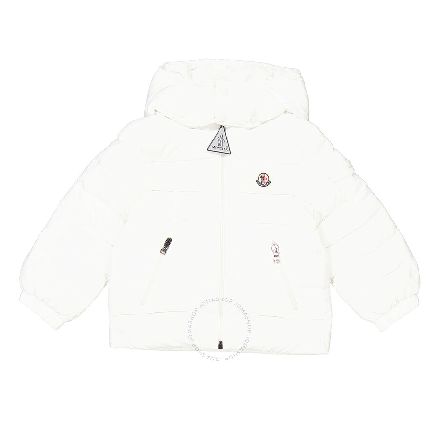 キッズアウター MONCLER KIDS Girls Dimase Logo Patch Padded Jacket White White Ivory Dimase Down Jacket - Down Jackets & Vests for