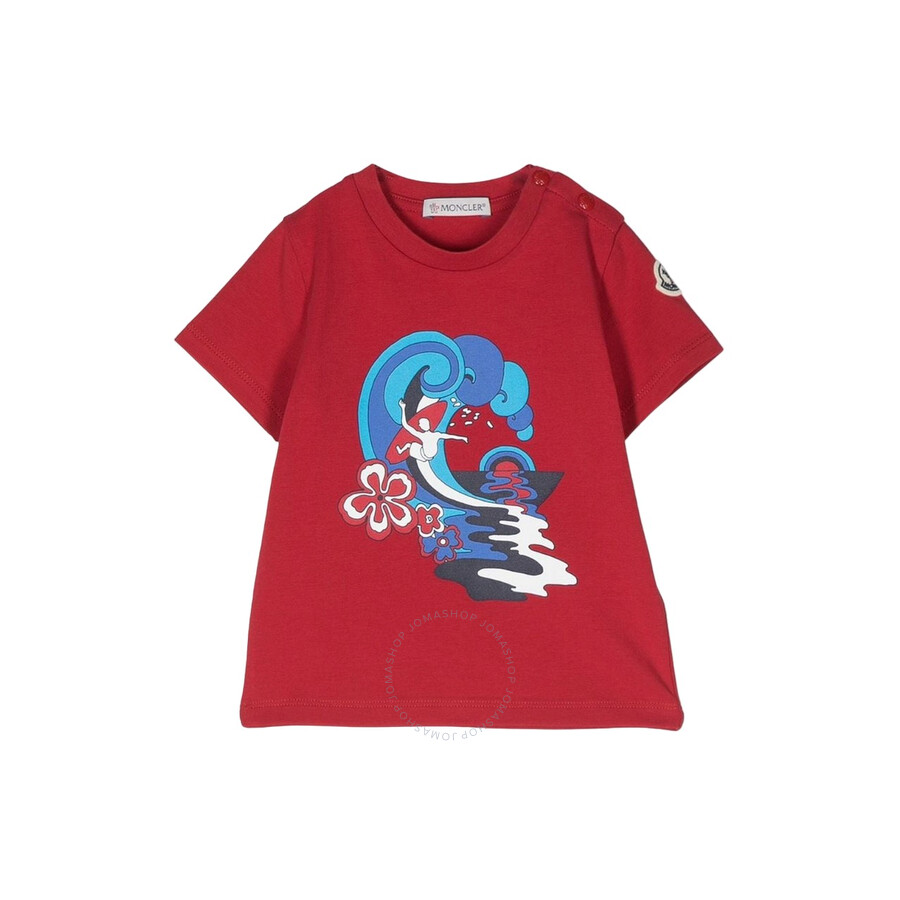 Moncler Graphic Design T-shirt In Red