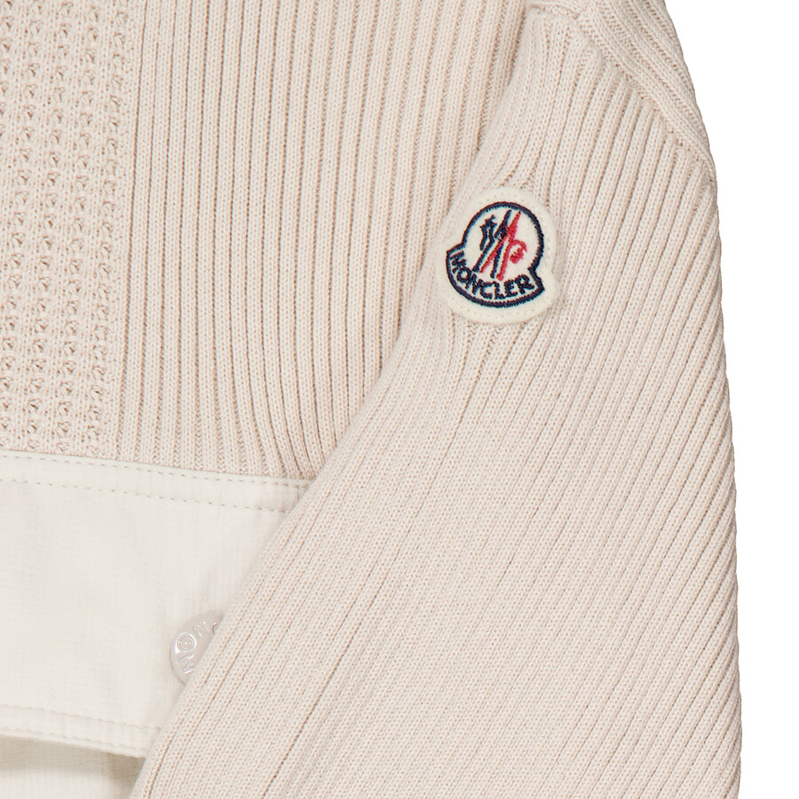 Moncler Half-zip Knit Pullover Sweatshirt In Neutral