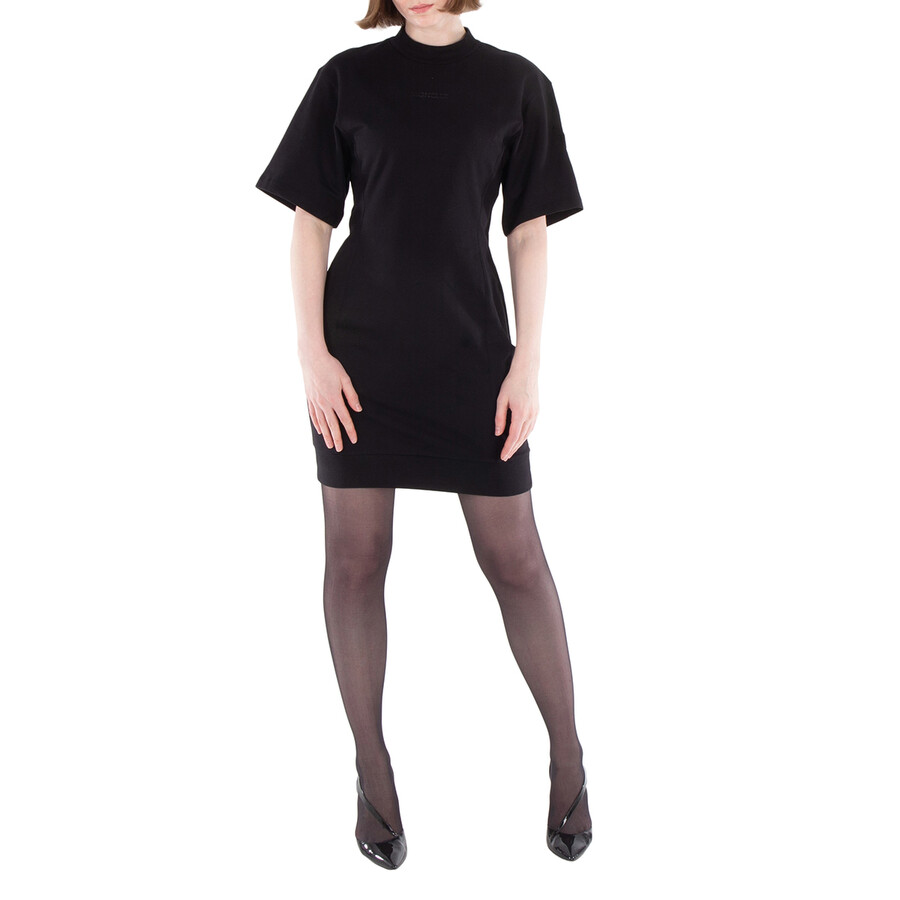 High Neck Drop Shoulders Dress