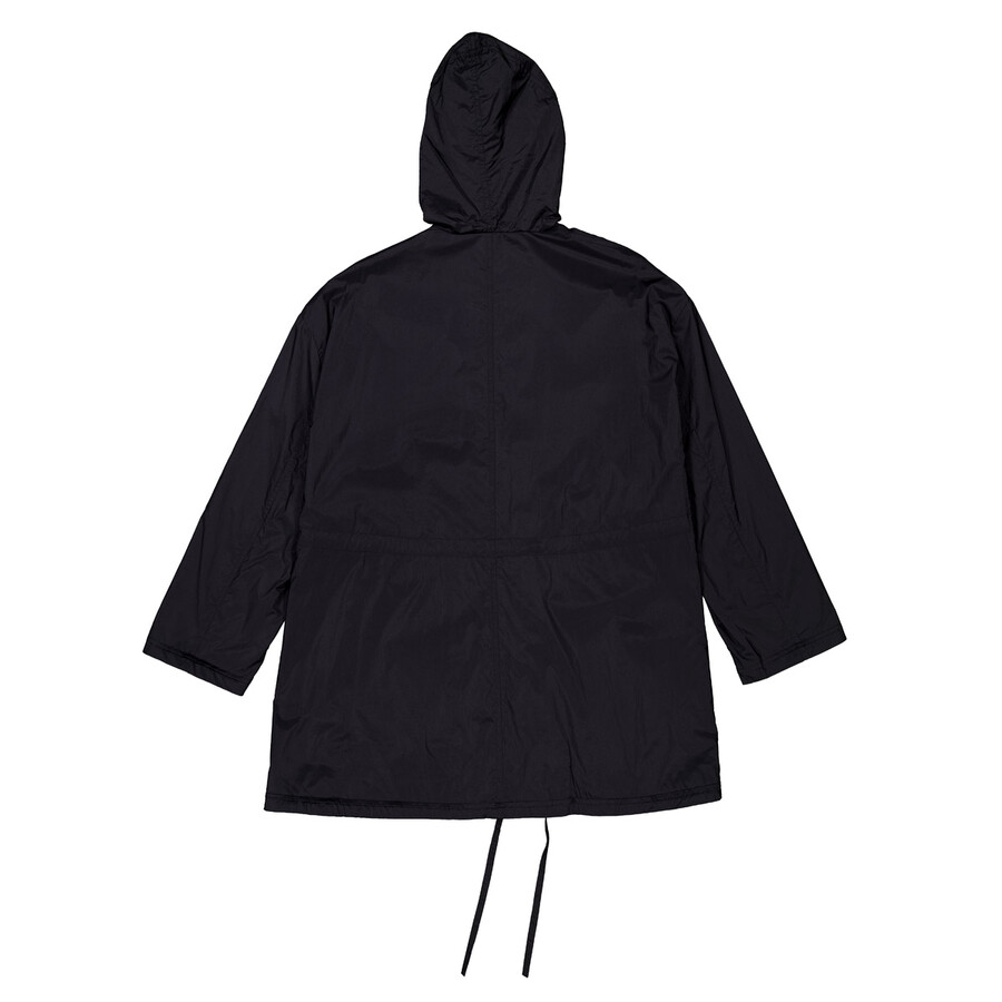 Moncler Hooded Long Sleeve Rain Jacket In Black