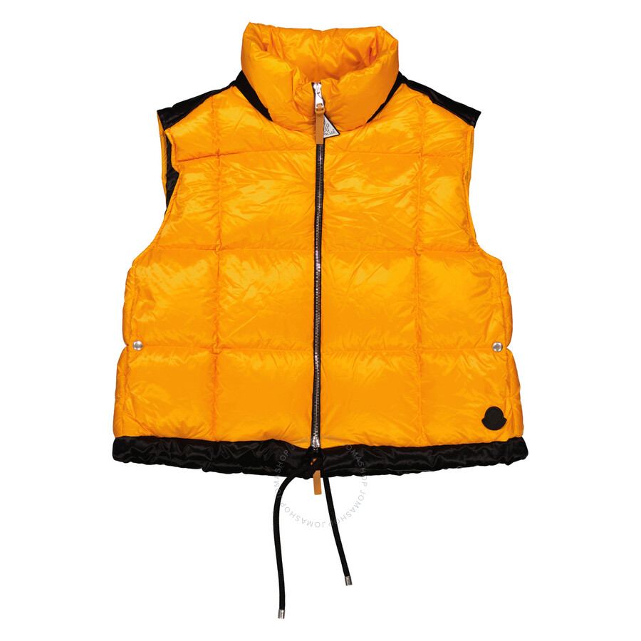 Moncler Kart Down Puffer Vest In Orange