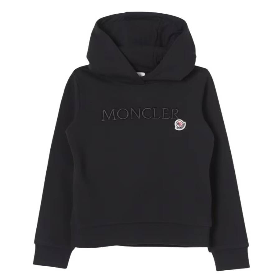 Kids Embroidered Logo Cotton Hoodie
