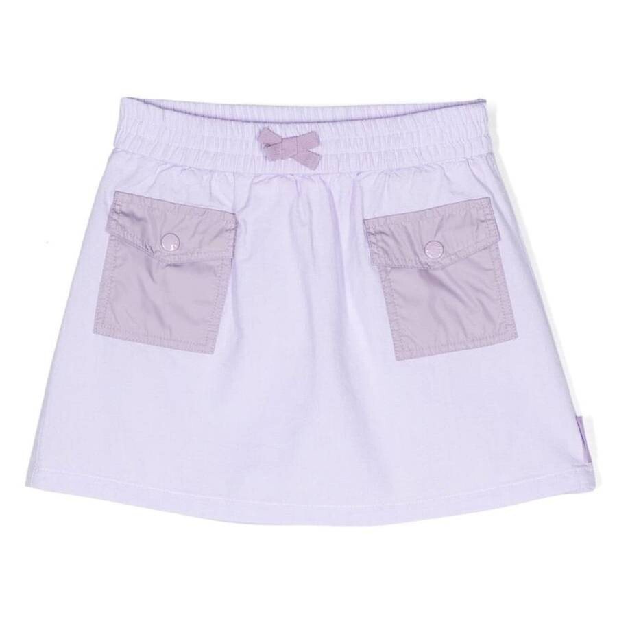 Kids Light Purple Elastic Waist Mini Skirt