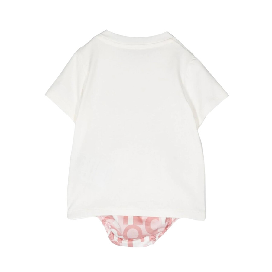 Moncler Kids Logo Patch Bloomers Set